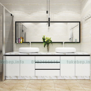 Mẫu tủ lavabo 166 dạng lavabo đôi đẹp sang